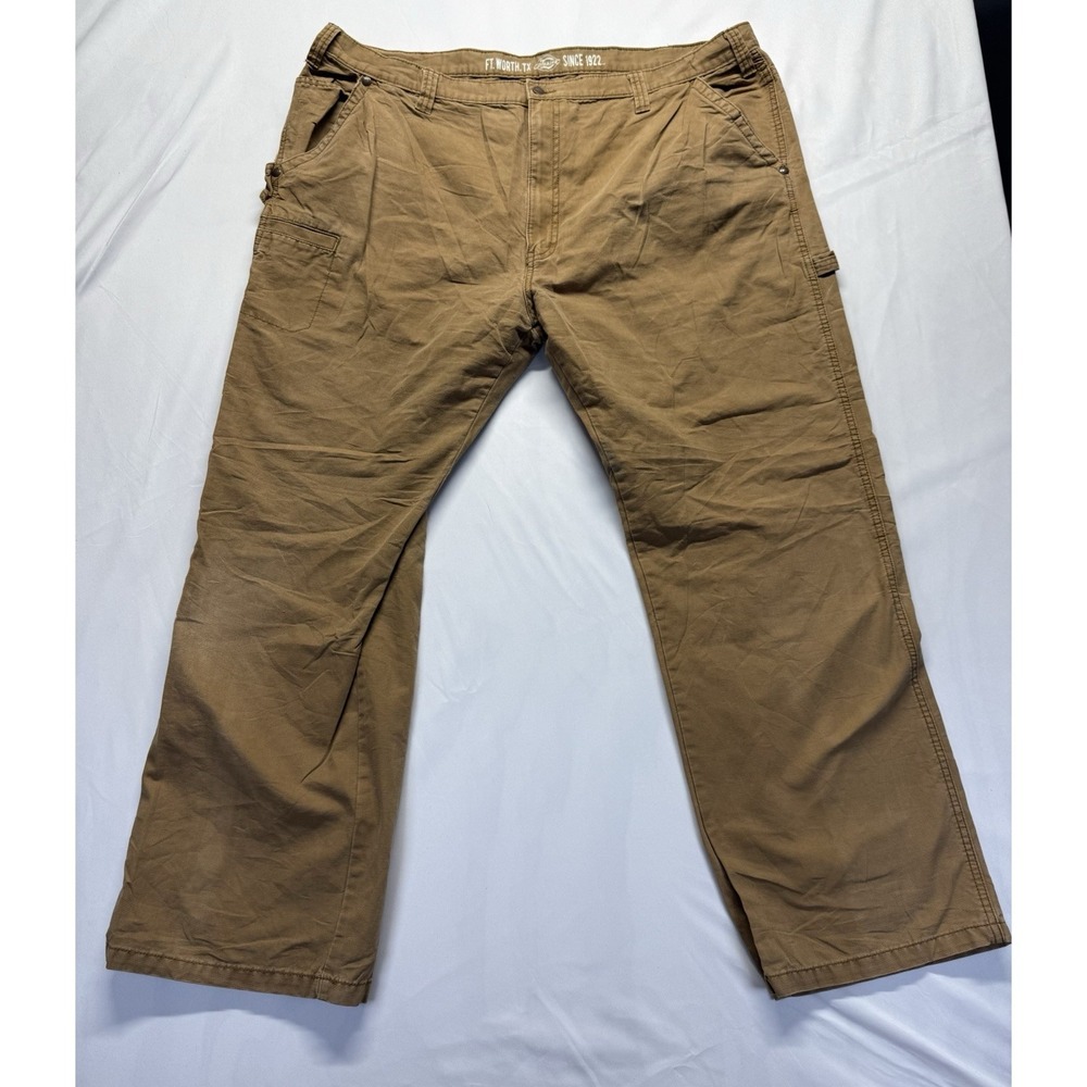 Dickies Pants Mens‎ *43x30 Brown Canvas Carpenter Relaxed Hammer Loop Workwear